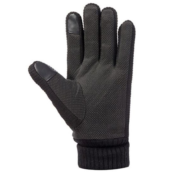 Touchscreen Handschoenen Leer - Zwart